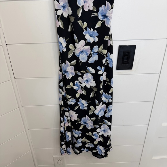 Abercrombie and Fitch Black Floral Slip Midi Dress Size XS 23646 - Picture 6 of 13